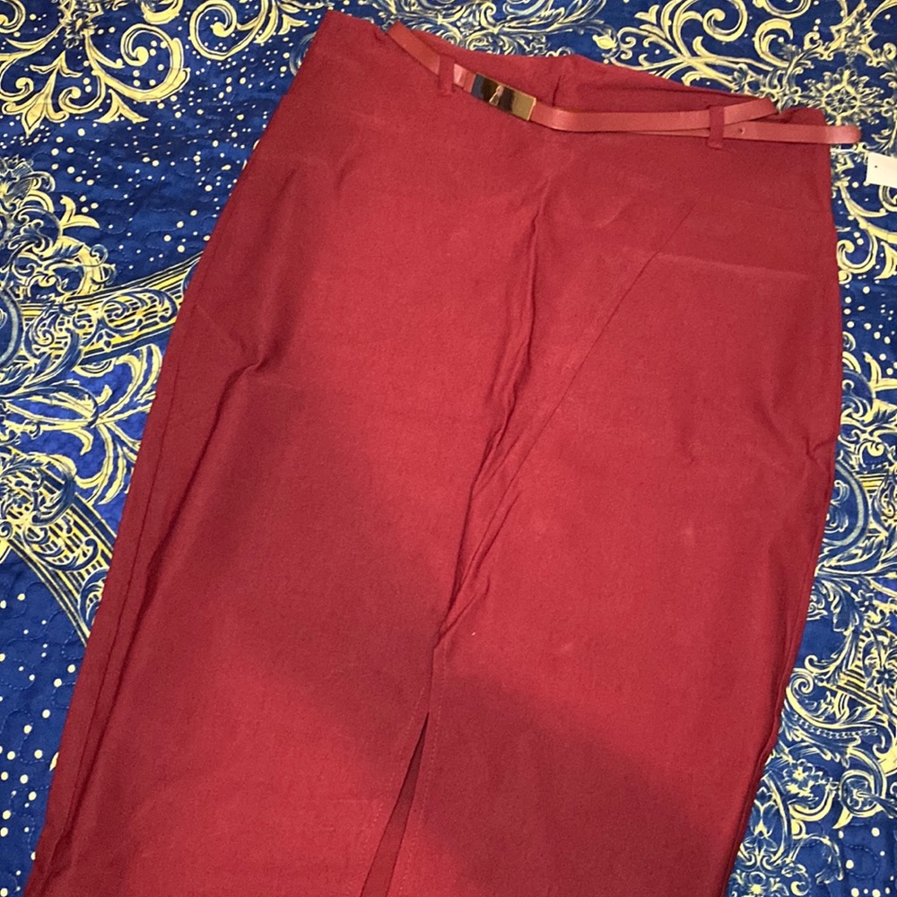 Dark Red Skirt
